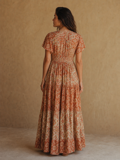 Thea Tiered Maxi Dress - back