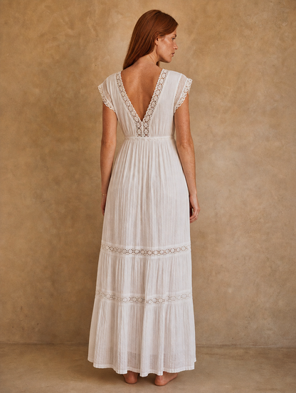 Alba Crochet Maxi Dress - back