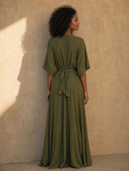 Lucia Wrap Maxi Dress - back