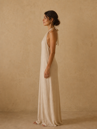 Elodie Halter Maxi Dress - side