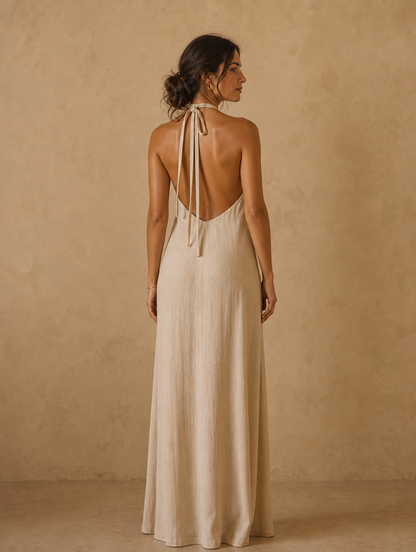 Elodie Halter Maxi Dress - back