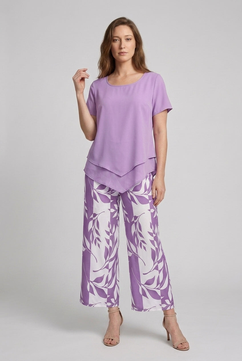Wren | Leaf Print Two-Piece Set