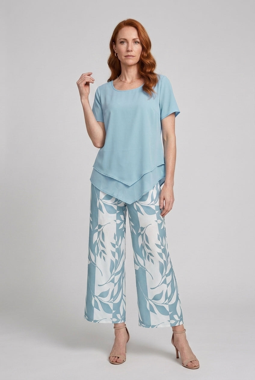 Wren | Leaf Print Two-Piece Set