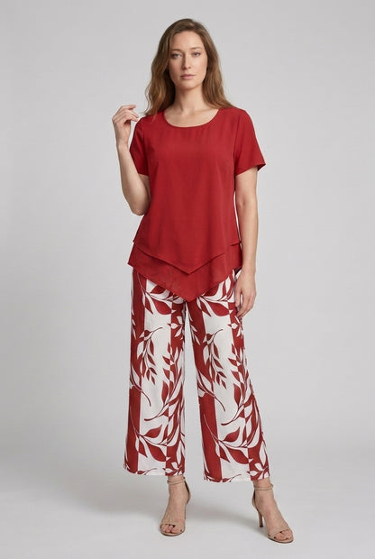 Wren | Leaf Print Two-Piece Set